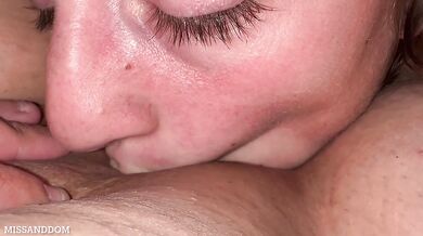 Kissing Her Clit Goodnight Before Bed