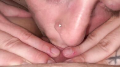 Kissing Her Clit Goodnight Before Bed
