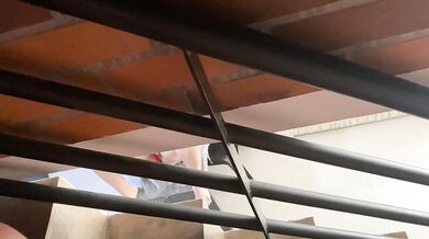 I catch my stepsister masturbating in the kitchen and I help her have many orgasms