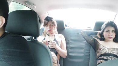 My stepfather takes me and my best friend shopping for lingerie and we try it on in the car