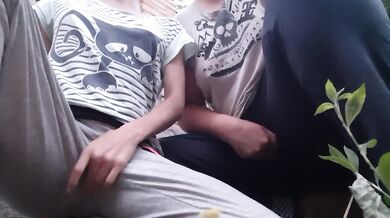 Girlfriends masturbated outside and were shaking from orgasm - IkaSmokS