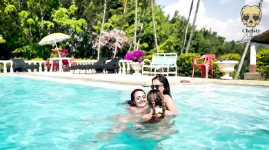 Lesbian pool party