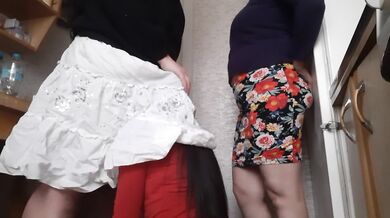 Our girl takes turns licking our pussies - Lesbian_illusion
