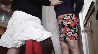 Our girl takes turns licking our pussies - Lesbian_illusion