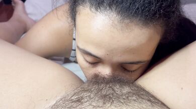 The art of sucking a hairy pussy