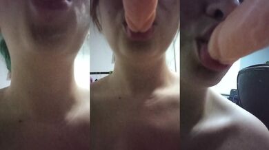 playing with my big dildo