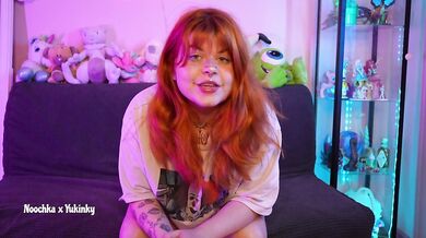 FRENCH FEMDOM JOI - My redhead Girlfriend teaches me how to make cum a good Boy
