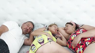 Horny stepsisters touching their pussies