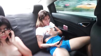 my two friends masturbate in my car.