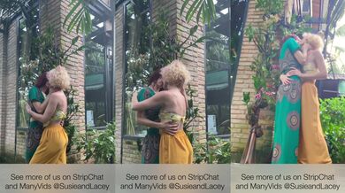 Real Lesbian Passionate Jungle Makeout Session