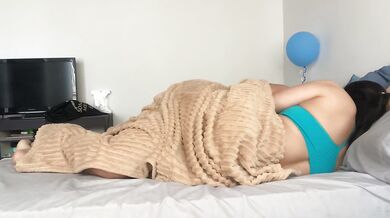 Hot and very wet sex under the blanket