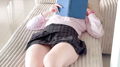 I like to read fairy tales while my older stepbrother gives me gentle leg massages; I love him so much that I'm willing to give him everything I have