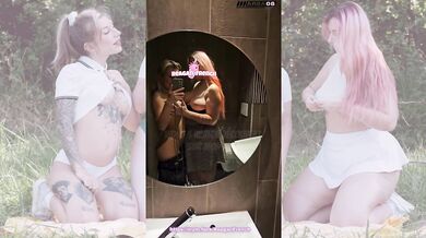 Reagan French & Ariia Guillard-Duo lesbien exhib dans les toilettes de Mcdo