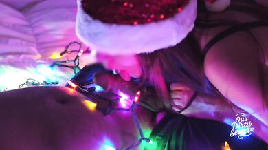 Best Christmas blowjob ever cumshot over mouth