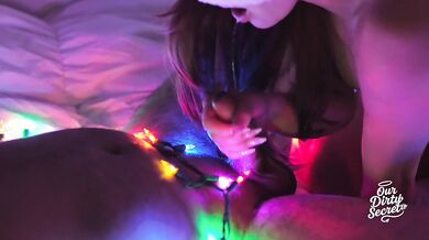 Best Christmas blowjob ever cumshot over mouth