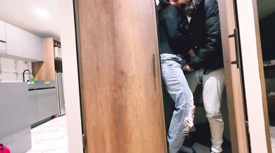 Her mom doesn't realize that I'm in her room having sex in the closet with her daughter!!