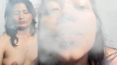Kissing with smoke
