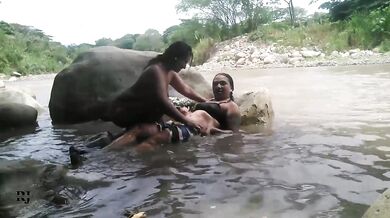 My stepsister and I went to the river and filmed ourselves having sex