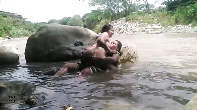 My stepsister and I went to the river and filmed ourselves having sex