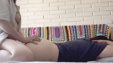 I'm going to rub my pussy and have an orgasm in her huge asshole