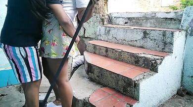 I suck the neighbor's pussy in the driveway of her house, while her husband works