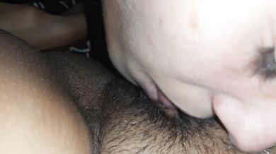 She pulls my labia and licks my clitoris, enters my vagina with her tongue - Lesbian_illusion