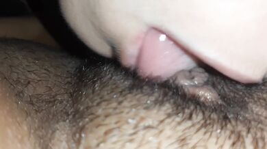 She pulls my labia and licks my clitoris, enters my vagina with her tongue - Lesbian_illusion