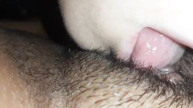 She pulls my labia and licks my clitoris, enters my vagina with her tongue - Lesbian_illusion