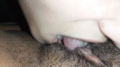 She pulls my labia and licks my clitoris, enters my vagina with her tongue - Lesbian_illusion