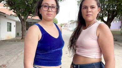 STRANGER COUPLE ENDS UP HAVING LESBIAN SEX IN EXCHANGE FOR MONEY
