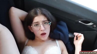 HORNY COUPLE HAVING CAR SEX AND BLOWJOB PERFECT FACIAL CUMSHOT