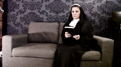 Spanking Slutty Nun Until Both Horny Pussy Eating Kissing Lesbian Halloween