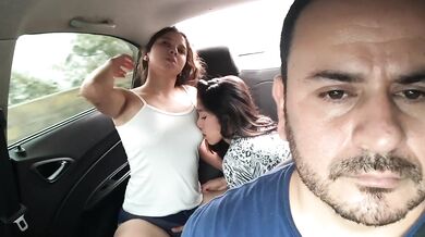 fucking horny college couple on a public uber trip
