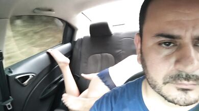 fucking horny college couple on a public uber trip