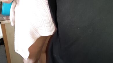 We fucked in our neighbor's kitchen while she made us coffee - Lesbian_illusion