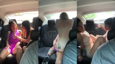 I'm scissoring my friend on the way home