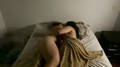 Really intense lesbian sex missionary style rubbing their wet pussys