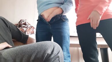 Three of us masturbate in our clothes and cum over and over again - IkaSmokS