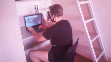 The bitch did not let me play games and got a huge dildo in my pussy