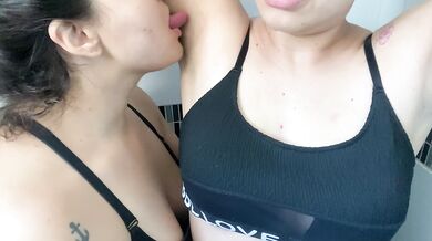 Mutual armpit worship, licking with lots of saliva