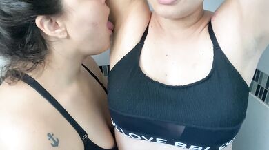 Mutual armpit worship, licking with lots of saliva