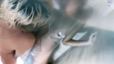TITS IN SOAP! Masturbating her with soapy fingers
