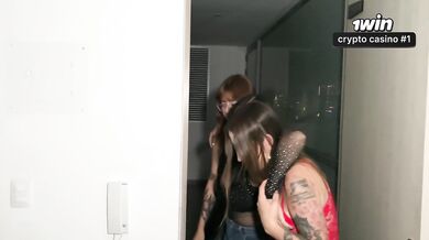 Stepsisters having fun in the bedroom... They end up being dominated