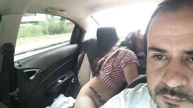 Hot girls make videos in my car for their boss