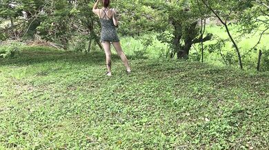 My girlfriend gets turned on in the park.