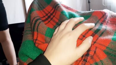 While our housekeeper is cleaning the house, we are fucking under the blanket - Lesbian_illusion