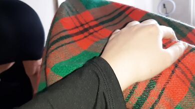 While our housekeeper is cleaning the house, we are fucking under the blanket - Lesbian_illusion