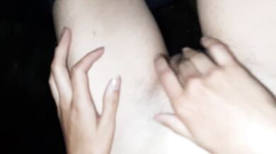 Three girlfriends in a dark forest masturbate loudly and cum - Lesbian_illusion
