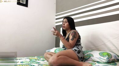 Hot lesbian sex, scissoring and I eat her delicious pussy