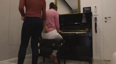 Piano Teacher Wedgie and Spanking her Student